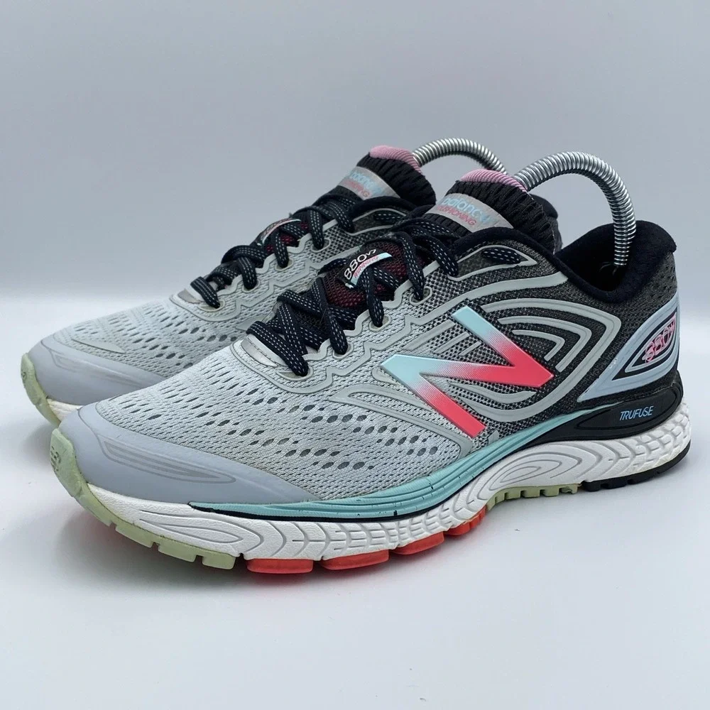 New Balance 880v7 Women's 8.5 D Wide Gray Pink Running Shoes TRUFUSE W880GB7